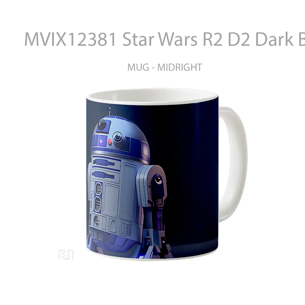 Mug Star Wars R2 D2 Dark Blue Gelas Keramik Desain Unik - All-side / Desain