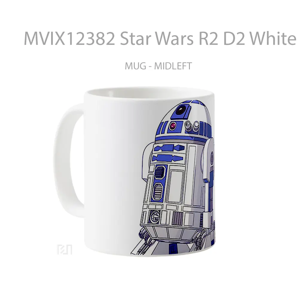 Mug Star Wars R2 D2 White Hadiah Lucu dan Menarik - All-side / Desain