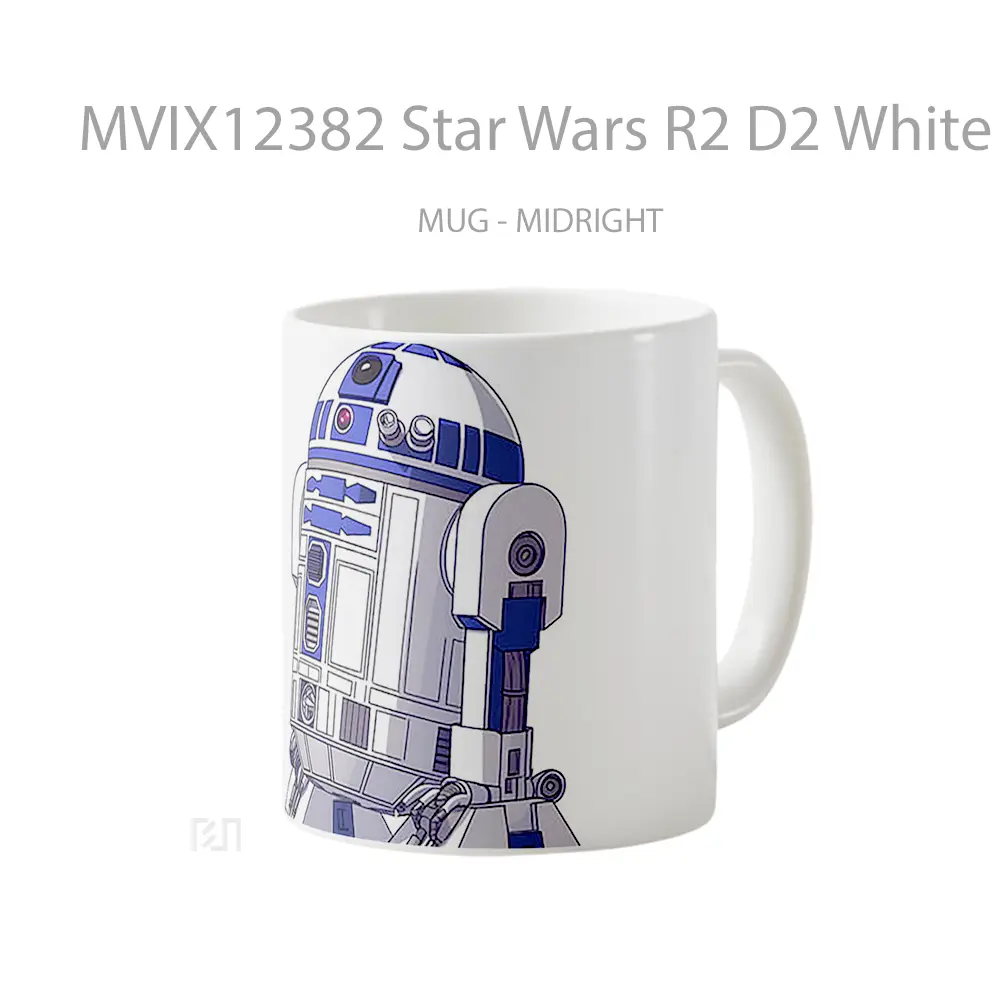 Mug Star Wars R2 D2 White Hadiah Lucu dan Menarik - All-side / Desain