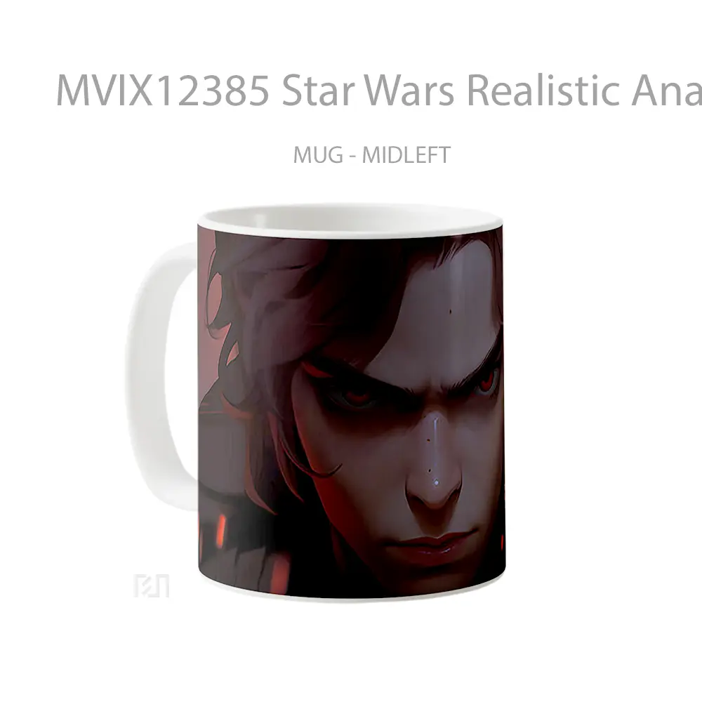 Mug Star Wars Realistic Anakin Skywalker Mug Aesthetic Koleksi Spesial - All-side / Desain
