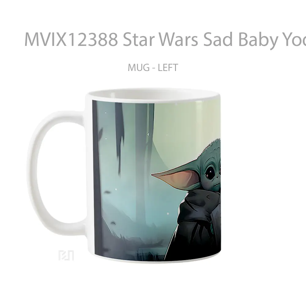 Mug Star Wars Sad Baby Yoda Koleksi Mug Limited Edition - All-side / Desain
