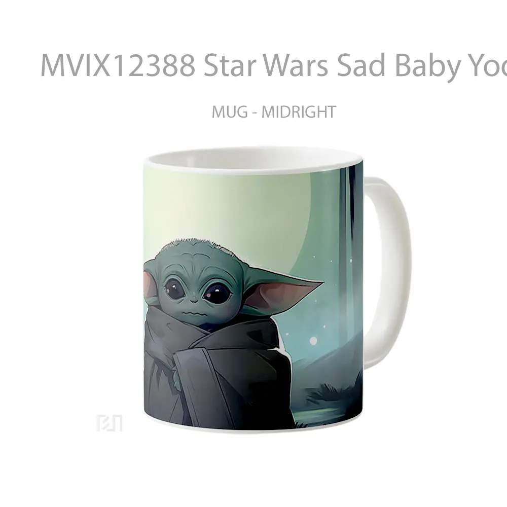 Mug Star Wars Sad Baby Yoda Koleksi Mug Limited Edition - All-side / Desain