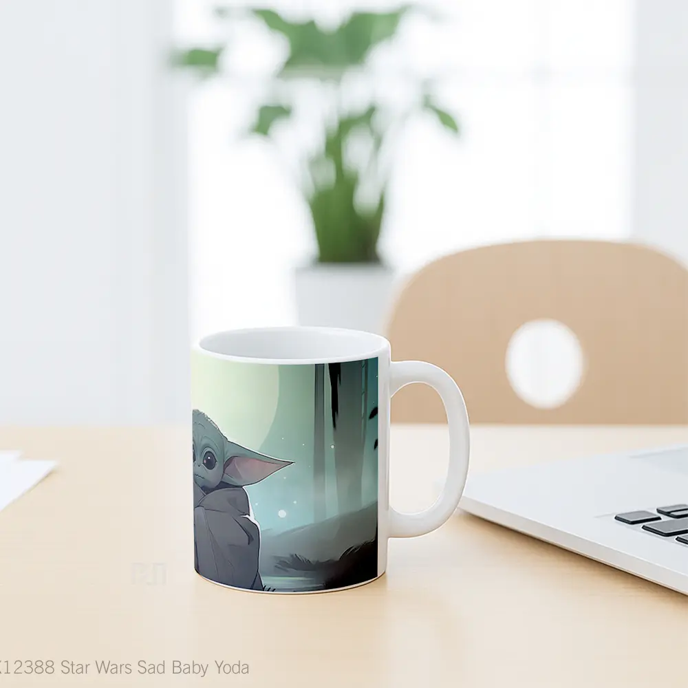 Mug Star Wars Sad Baby Yoda Koleksi Mug Limited Edition - All-side / Desain
