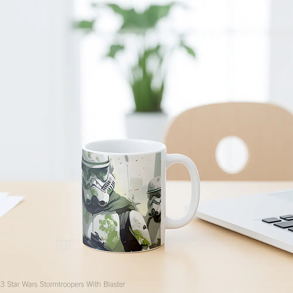 Mug Star Wars Stormtroopers With Blaster Hadiah Lucu dan Menarik - All-side / Desain