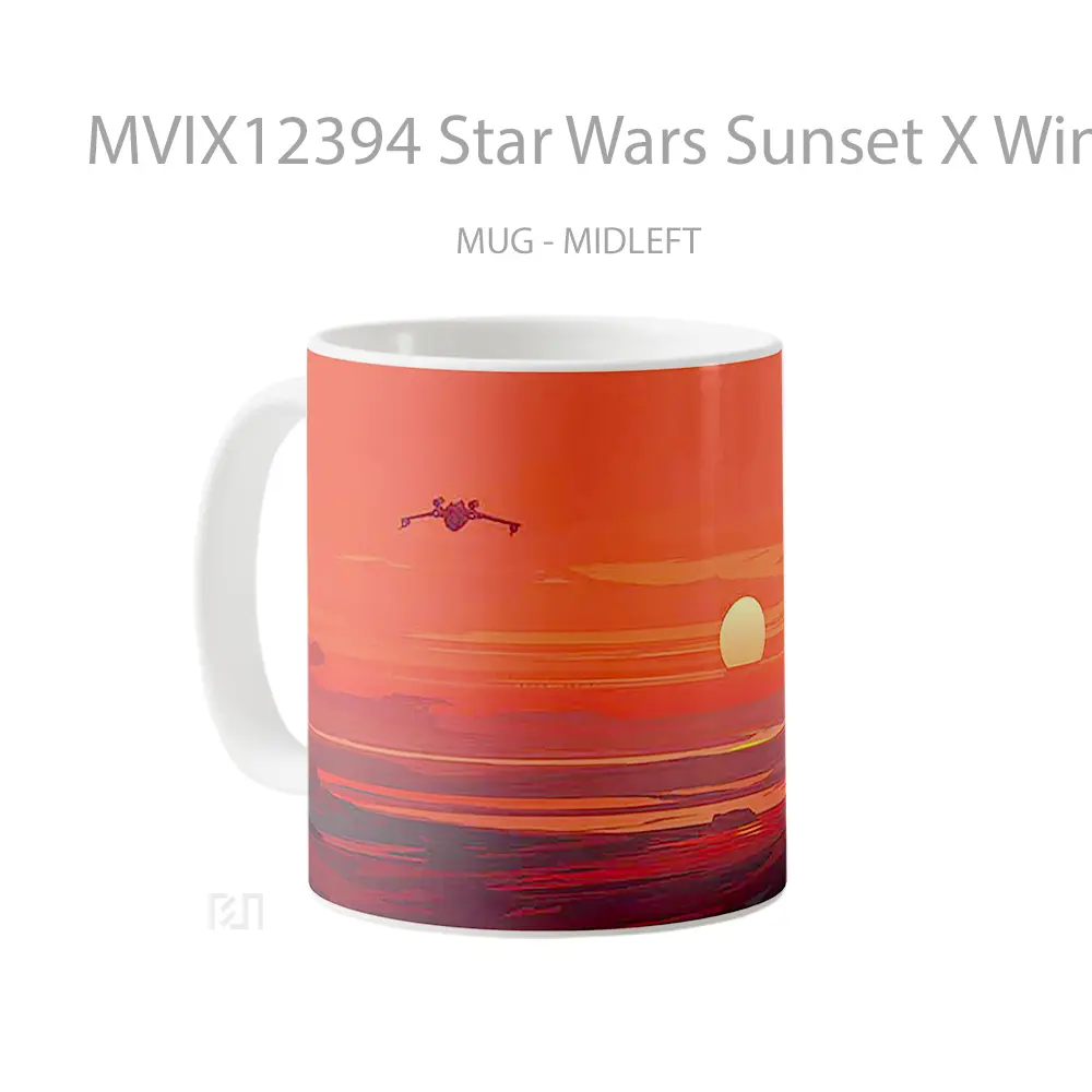 Mug Star Wars Sunset X Wing Mug Aesthetic Koleksi Spesial - All-side / Desain