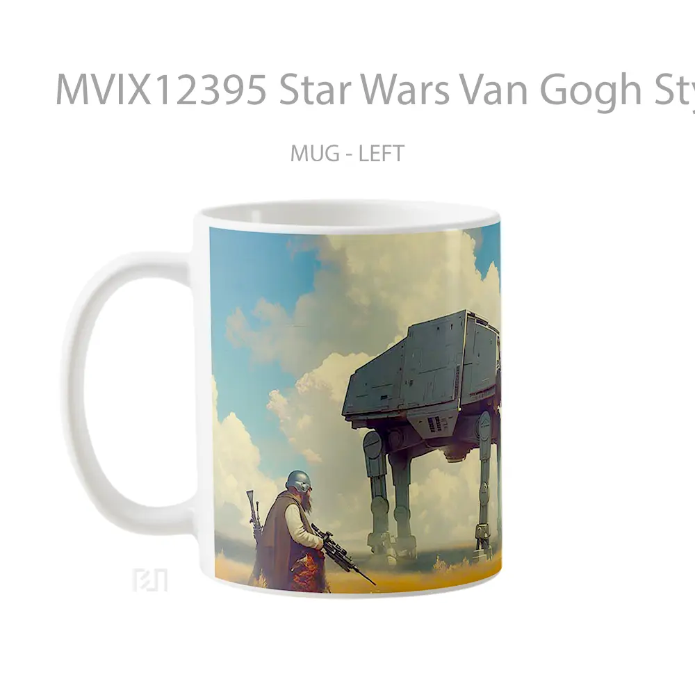 Mug Star Wars Van Gogh Style Gelas Keramik Desain Unik - All-side / Desain