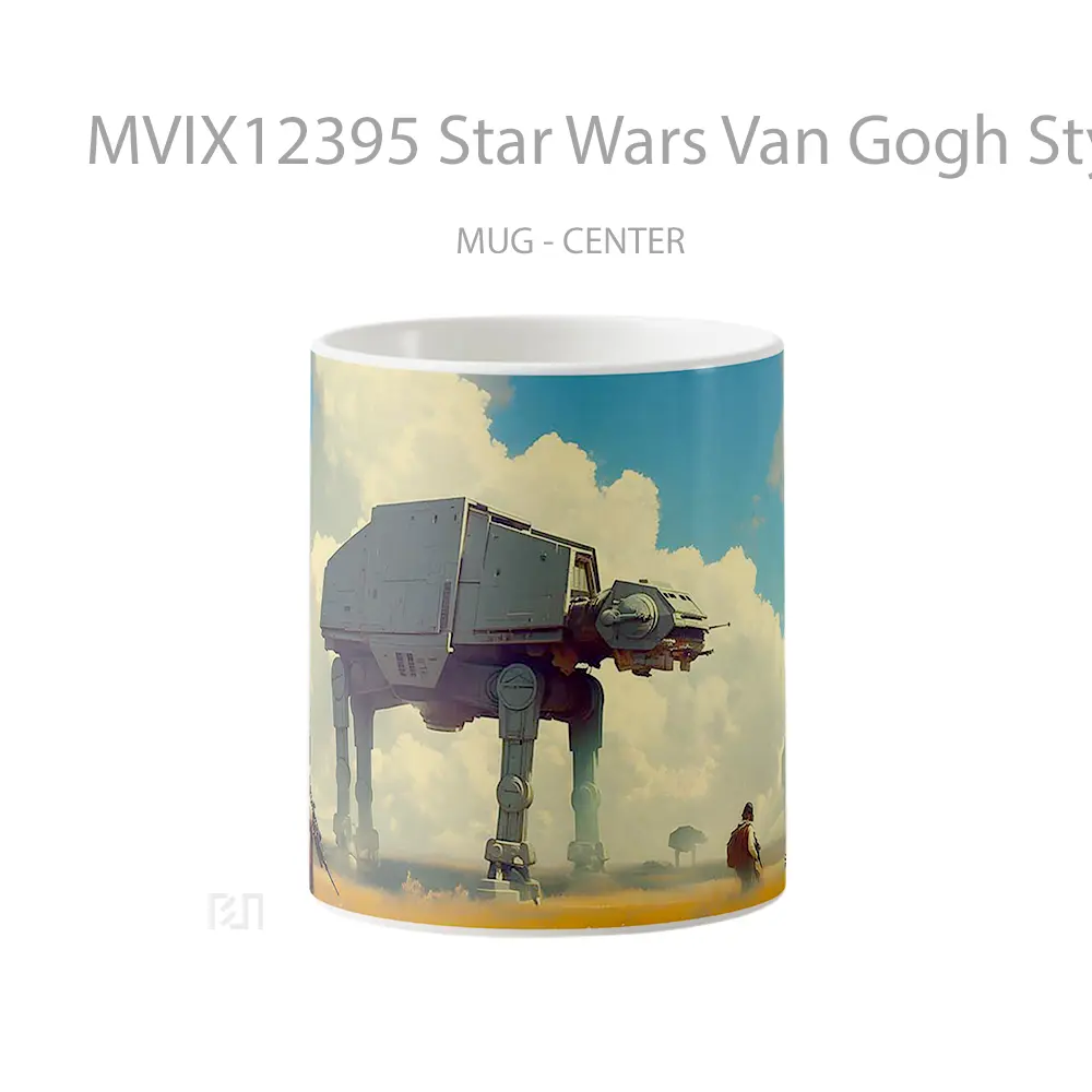 Mug Star Wars Van Gogh Style Gelas Keramik Desain Unik