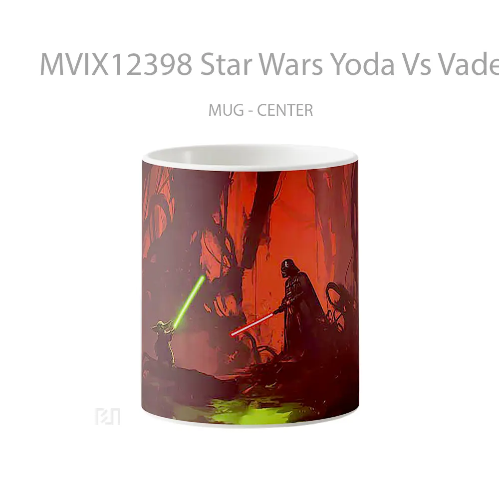 Mug Star Wars Yoda Vs Vader Duel Mug Aesthetic Koleksi Spesial