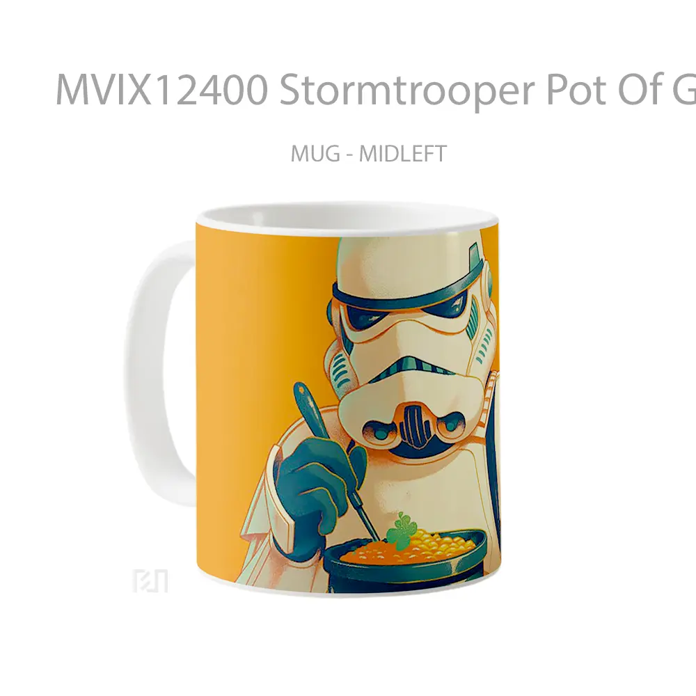 Mug Stormtrooper Pot Of Gold Funny Orange Style Gelas Keramik Desain Unik - All-side / Desain