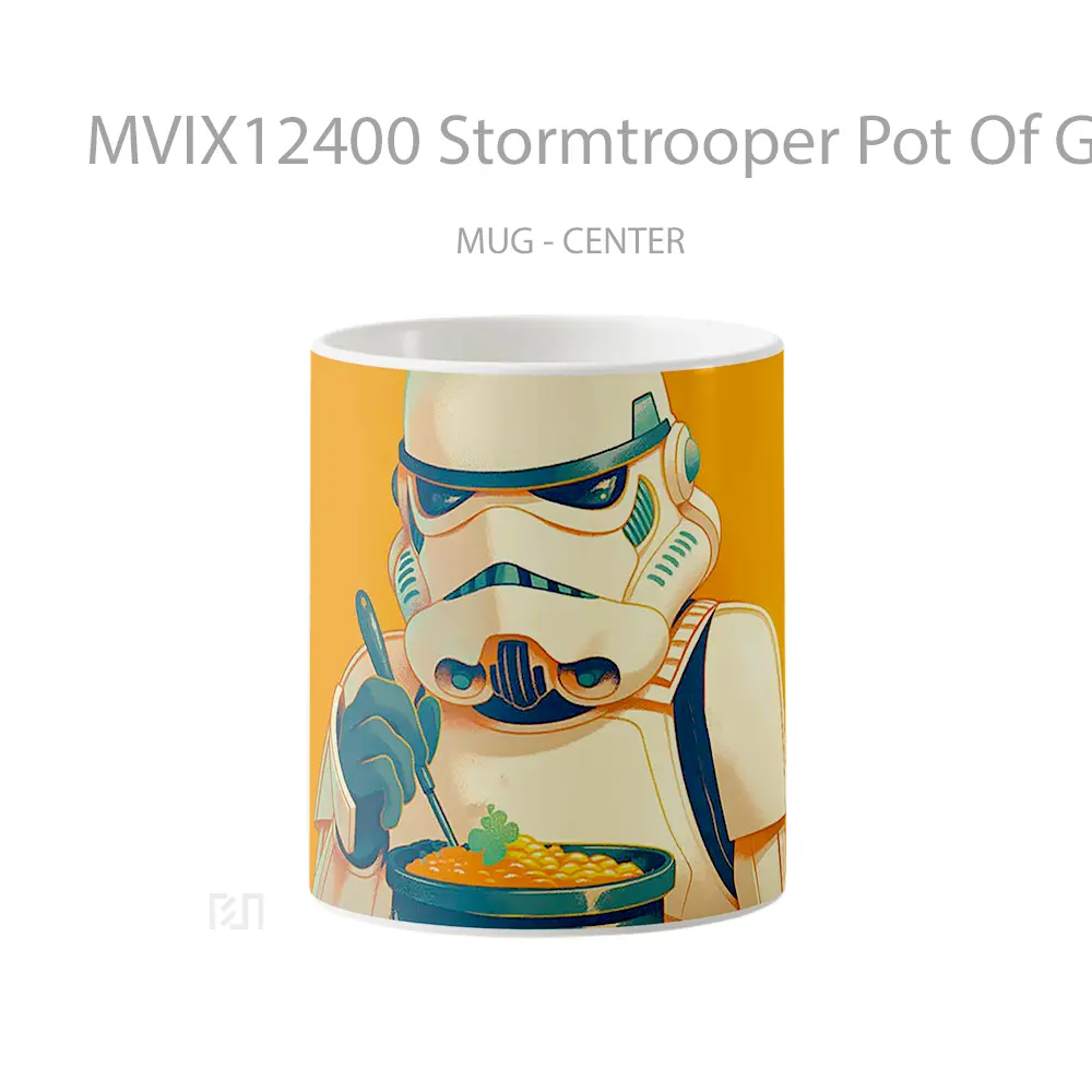 Mug Stormtrooper Pot Of Gold Funny Orange Style Gelas Keramik Desain Unik