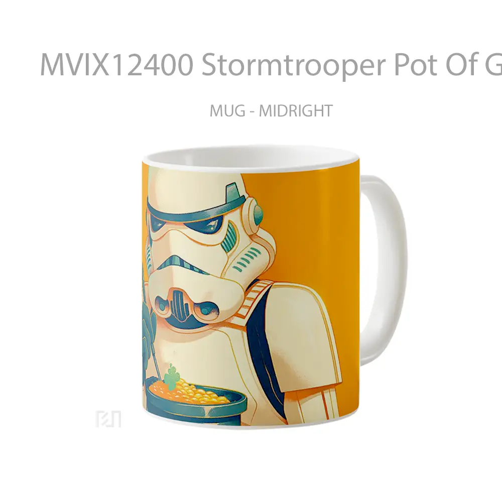 Mug Stormtrooper Pot Of Gold Funny Orange Style Gelas Keramik Desain Unik - All-side / Desain
