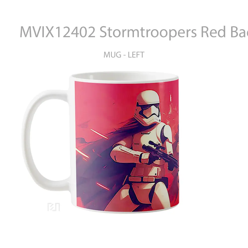 Mug Stormtroopers Red Background Gelas Keramik Desain Unik - All-side / Desain