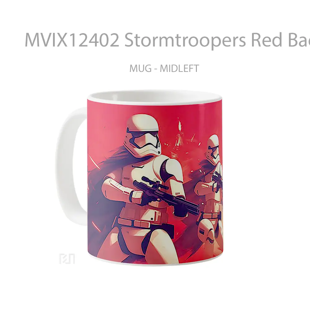 Mug Stormtroopers Red Background Gelas Keramik Desain Unik - All-side / Desain