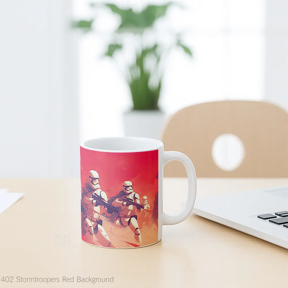 Mug Stormtroopers Red Background Gelas Keramik Desain Unik - All-side / Desain