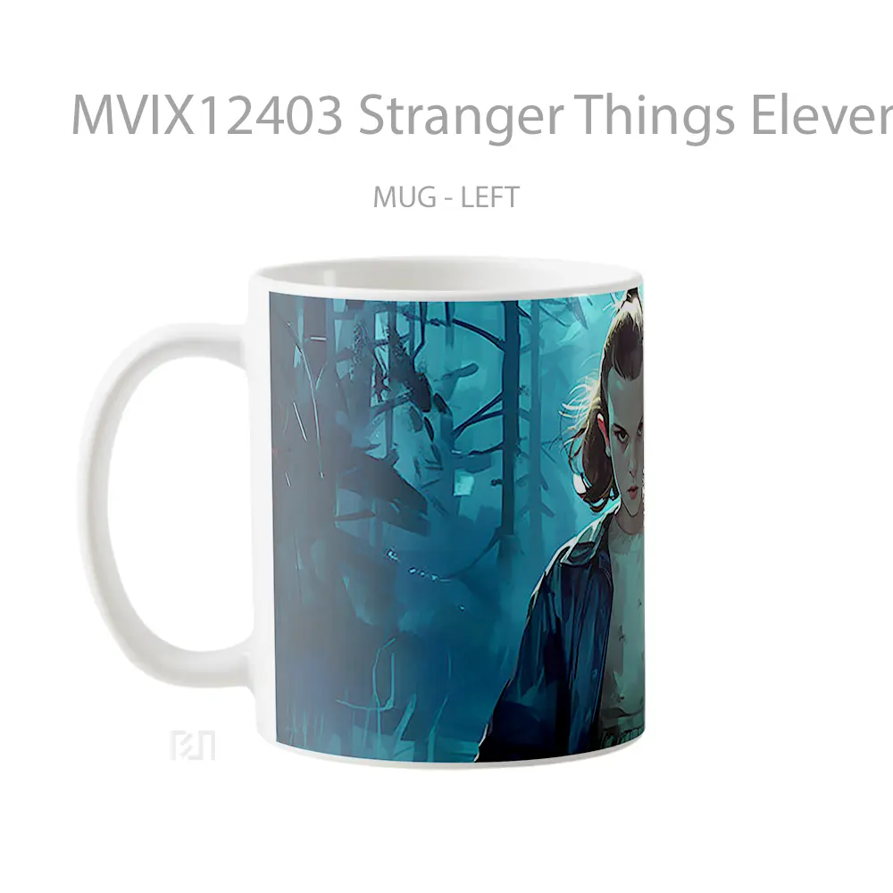 Mug Stranger Things Eleven Dark Blue Gelas Keramik Desain Unik - All-side / Desain