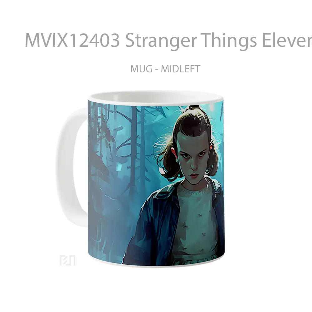 Mug Stranger Things Eleven Dark Blue Gelas Keramik Desain Unik - All-side / Desain