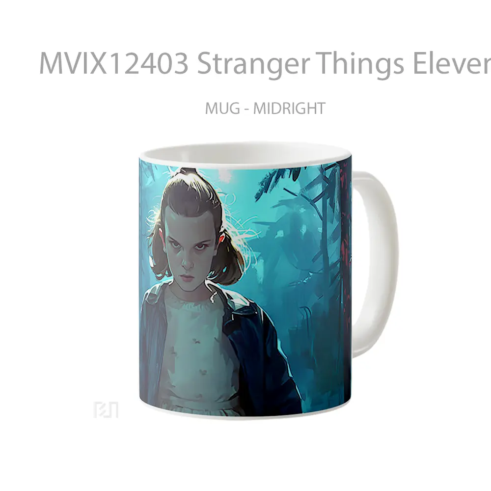 Mug Stranger Things Eleven Dark Blue Gelas Keramik Desain Unik - All-side / Desain