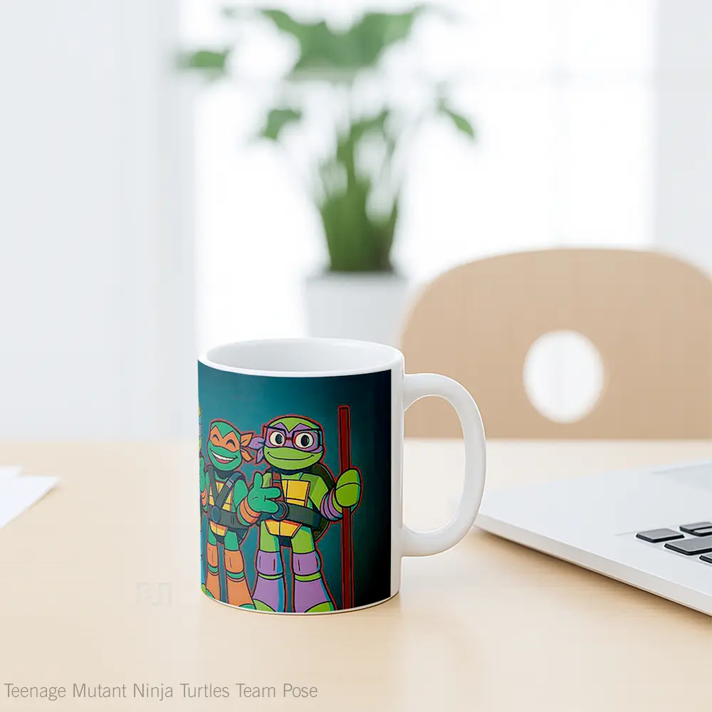Mug Teenage Mutant Ninja Turtles Team Pose Mug Aesthetic Koleksi Spesial - All-side / Desain