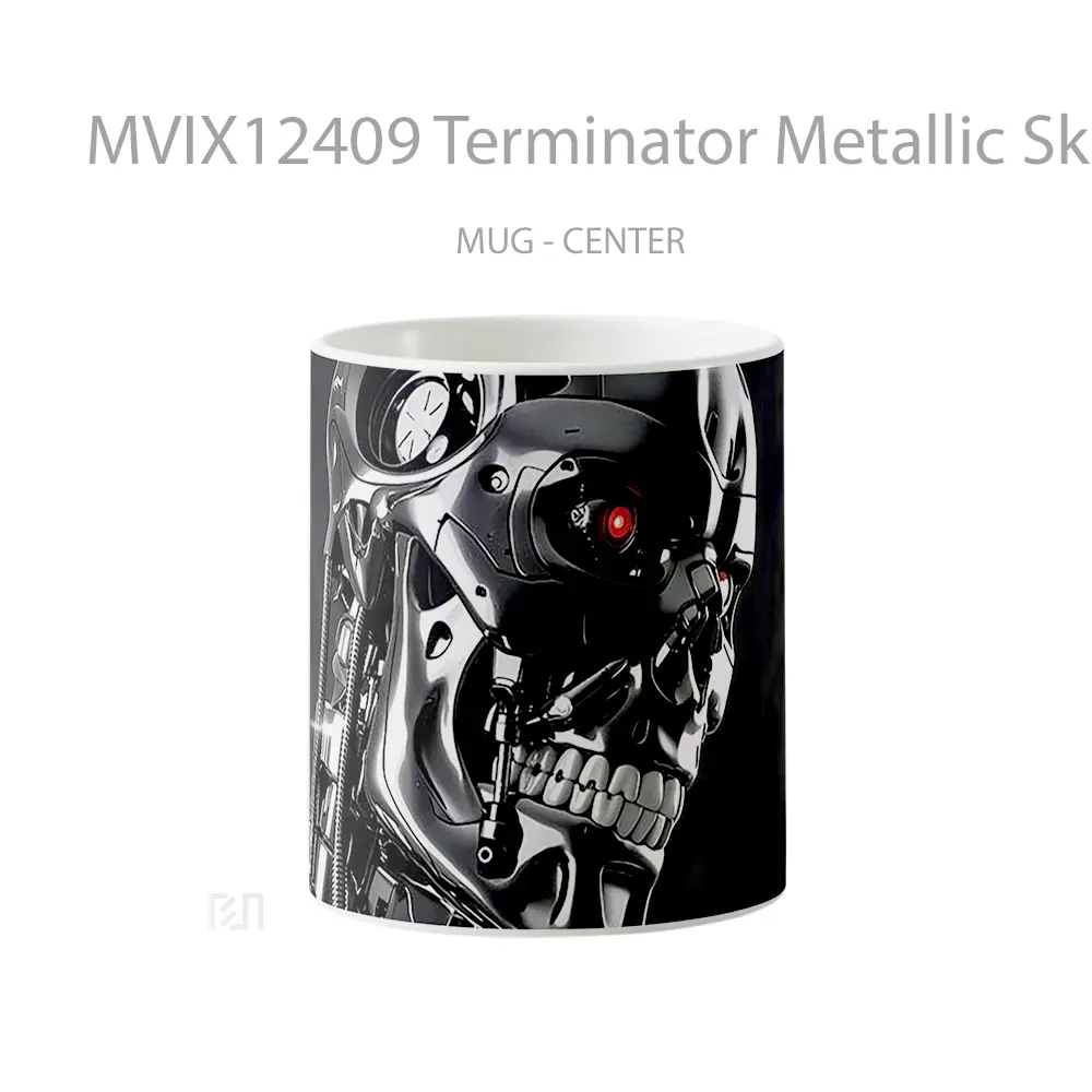 Mug Terminator Metallic Skull Pc Mug Aesthetic Koleksi Spesial