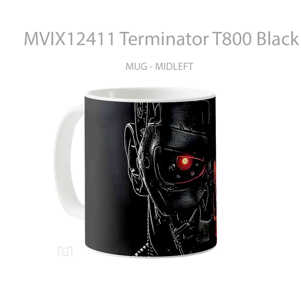 Mug Terminator T800 Black And Red Koleksi Mug Limited Edition - All-side / Desain