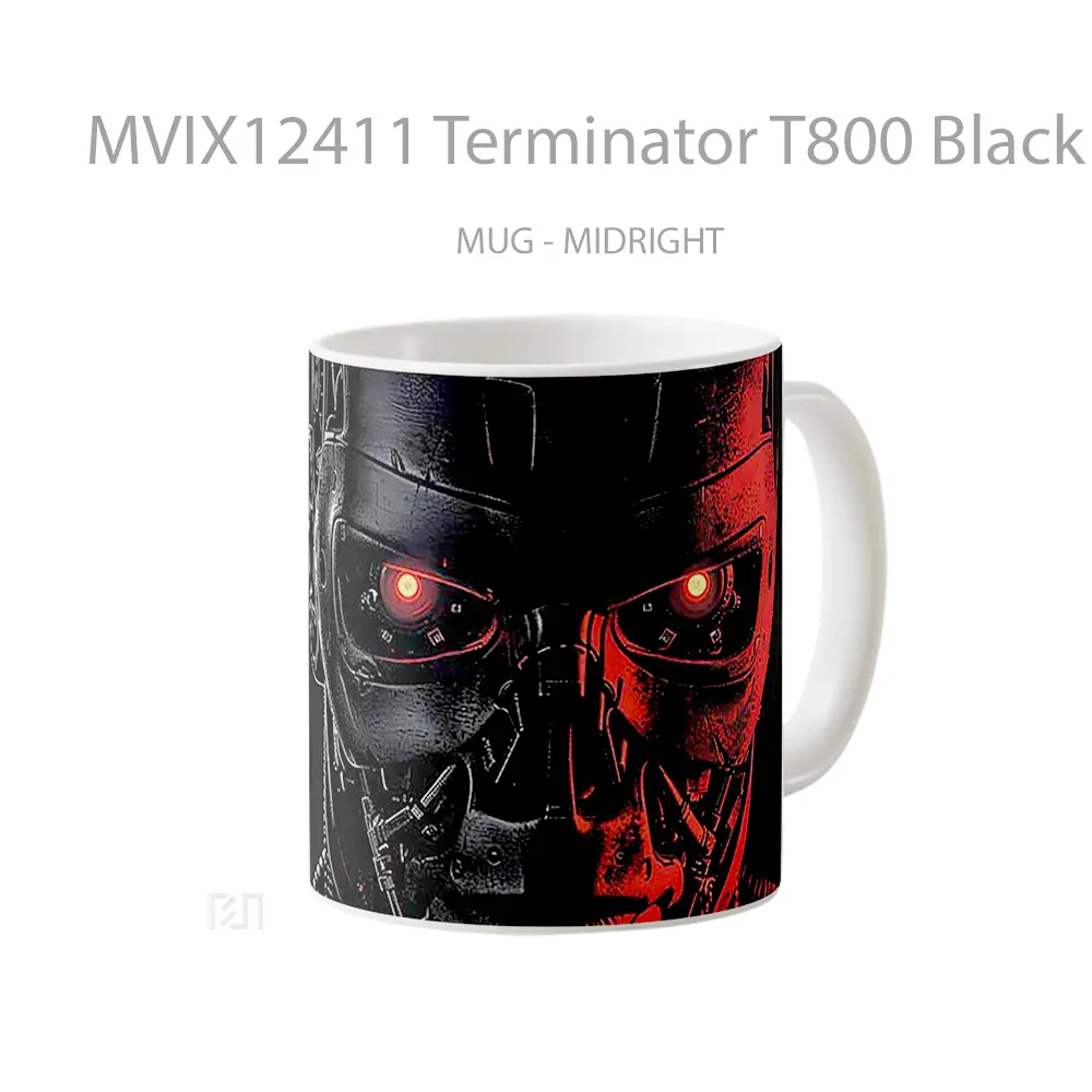 Mug Terminator T800 Black And Red Koleksi Mug Limited Edition - All-side / Desain