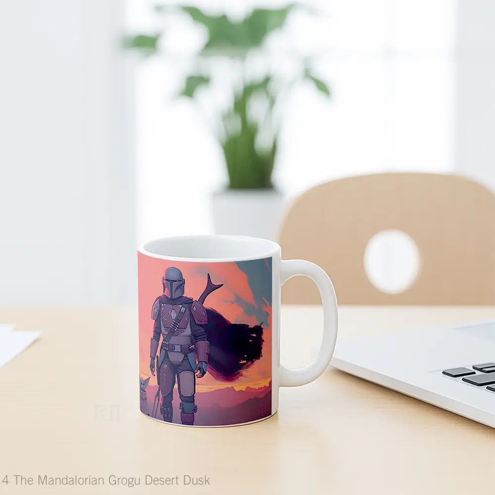 Mug The Mandalorian Grogu Desert Dusk Hadiah Lucu dan Menarik - All-side / Desain