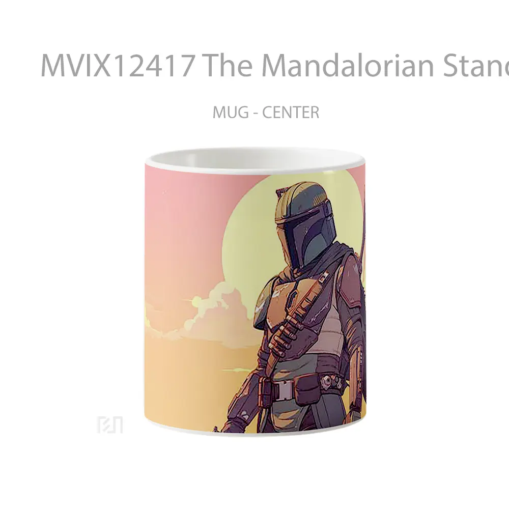 Mug The Mandalorian Standing In The Sunset Hadiah Lucu dan Menarik