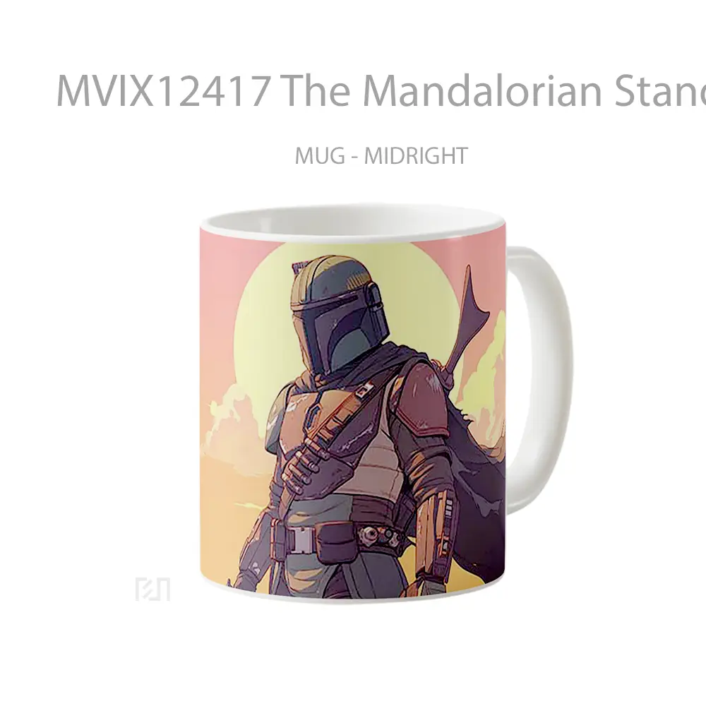 Mug The Mandalorian Standing In The Sunset Hadiah Lucu dan Menarik - All-side / Desain