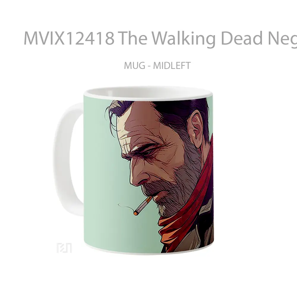 Mug The Walking Dead Negan Smoking Gelas Keramik Desain Unik - All-side / Desain