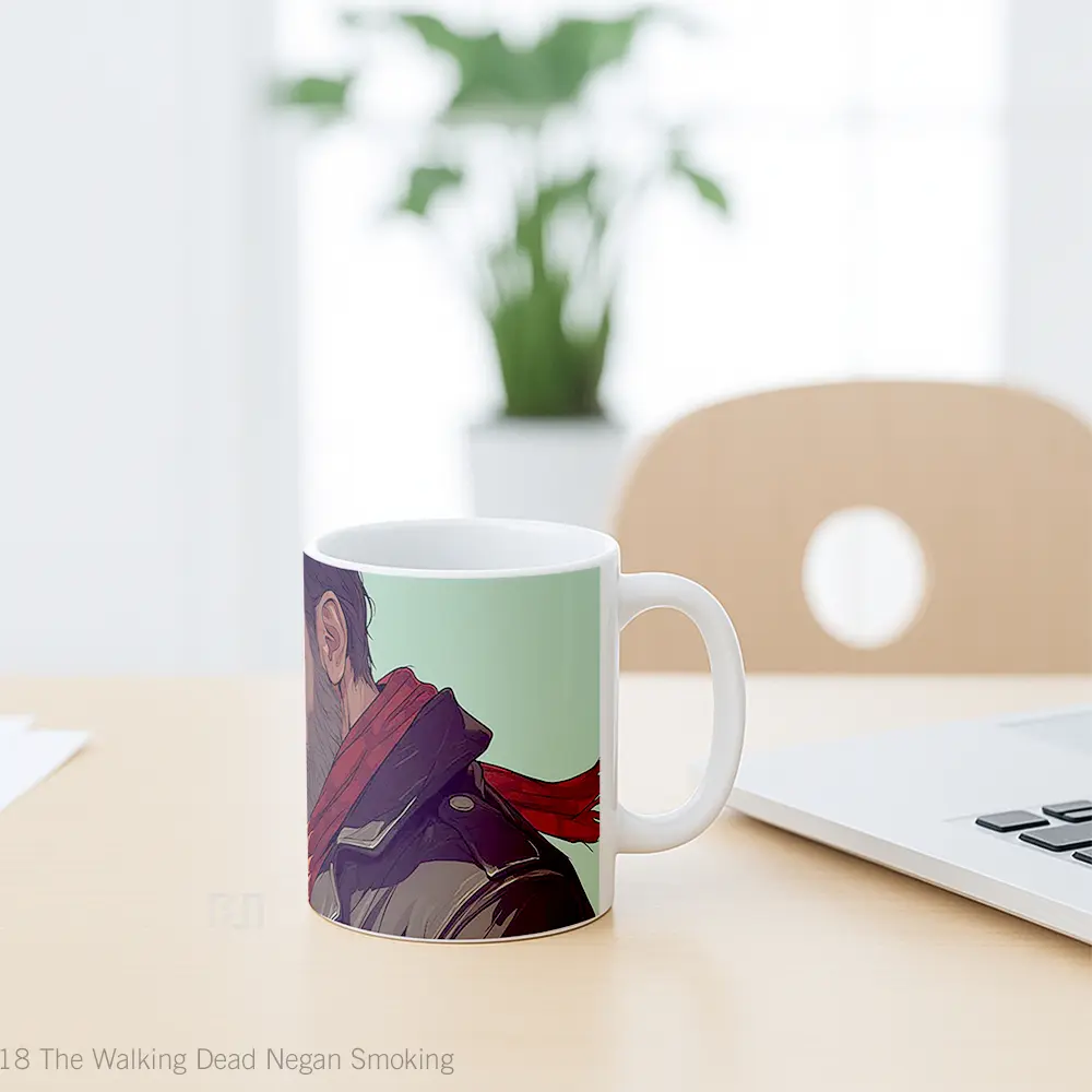 Mug The Walking Dead Negan Smoking Gelas Keramik Desain Unik - All-side / Desain