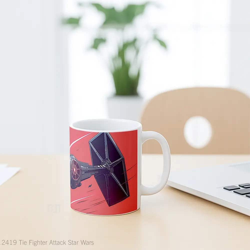 Mug Tie Fighter Attack Star Wars Koleksi Mug Karakter Jepang - All-side / Desain