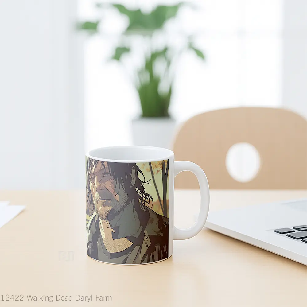 Mug Walking Dead Daryl Farm Hadiah Lucu dan Menarik - All-side / Desain