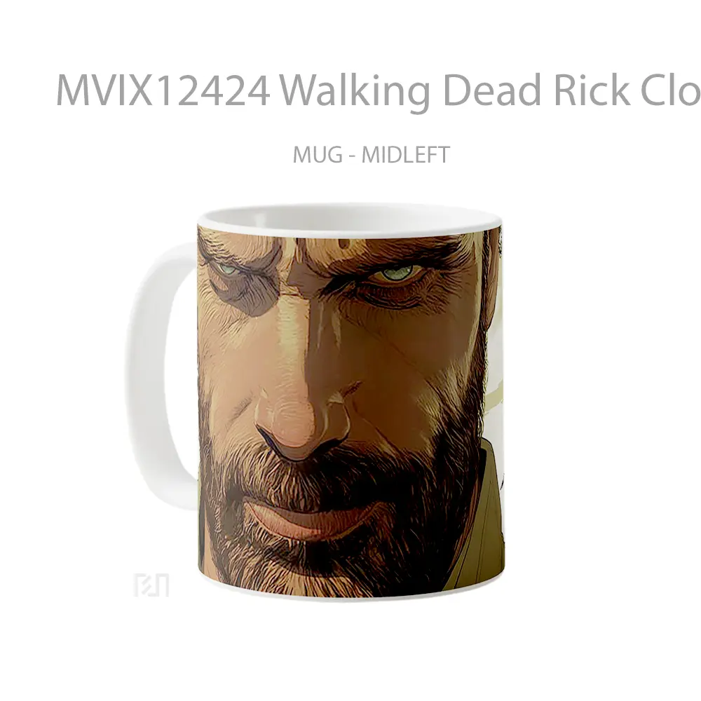 Mug Walking Dead Rick Closeup Gelas Keramik Desain Unik - All-side / Desain