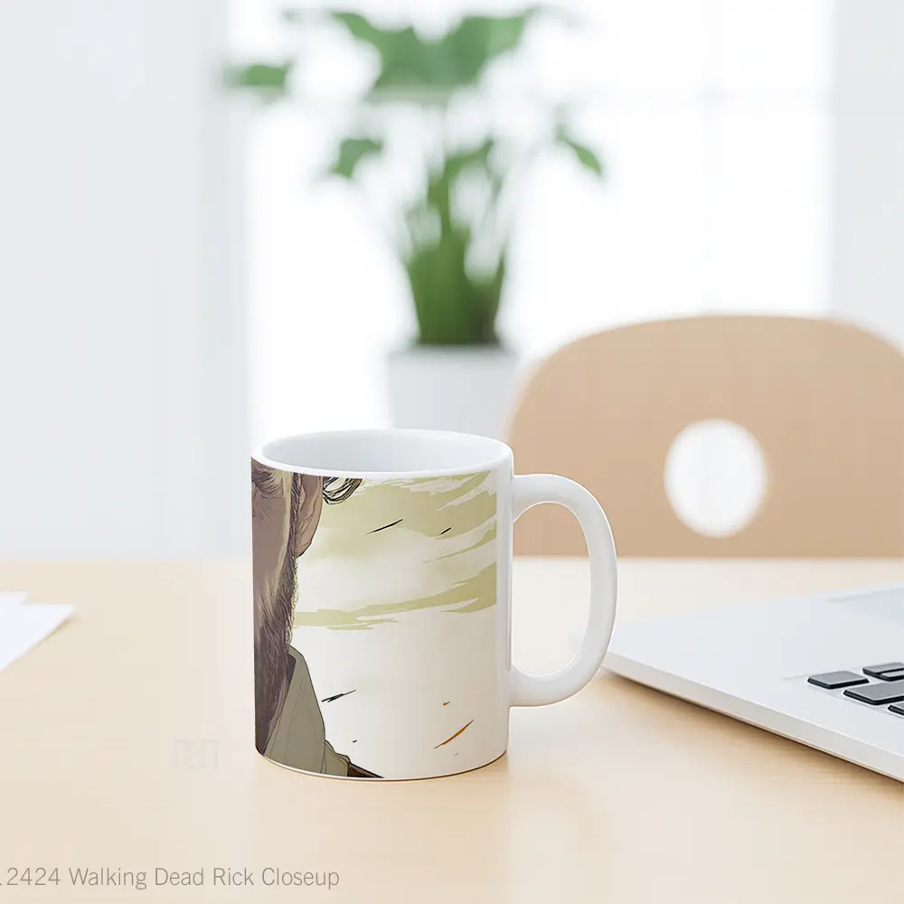 Mug Walking Dead Rick Closeup Gelas Keramik Desain Unik - All-side / Desain