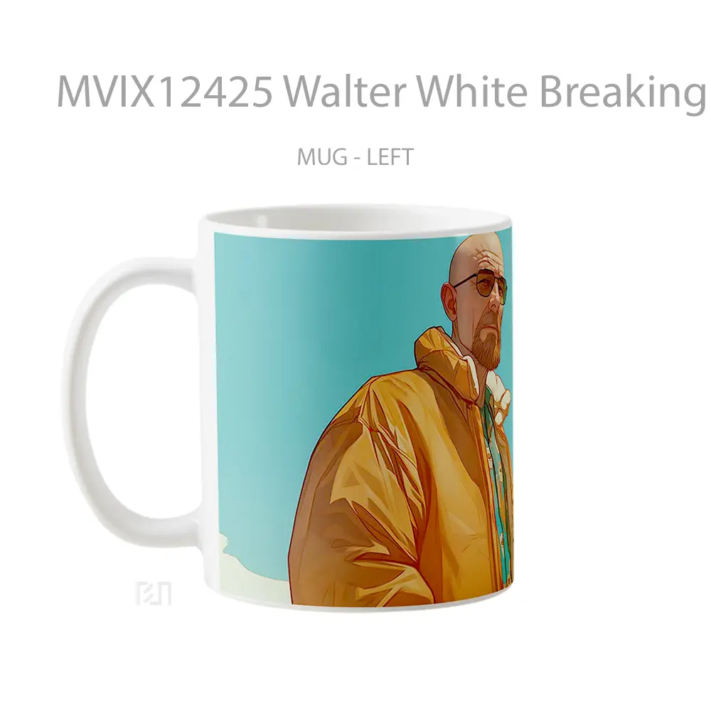 Mug Walter White Breaking Bad Art Style Hadiah Lucu dan Menarik - All-side / Desain