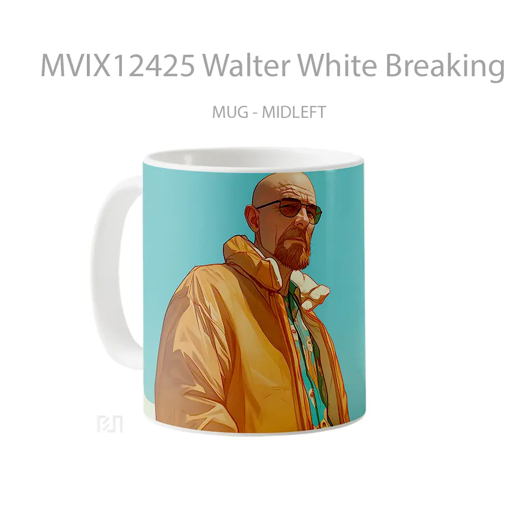 Mug Walter White Breaking Bad Art Style Hadiah Lucu dan Menarik - All-side / Desain