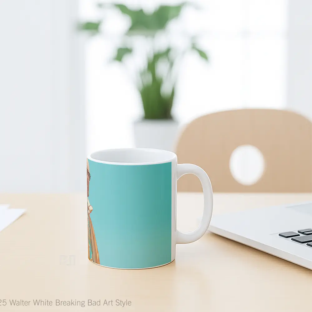 Mug Walter White Breaking Bad Art Style Hadiah Lucu dan Menarik - All-side / Desain