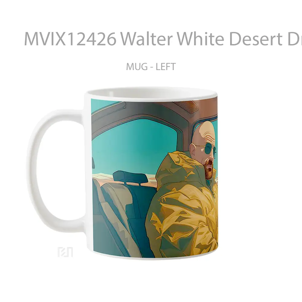 Mug Walter White Desert Drive Hadiah Lucu dan Menarik - All-side / Desain