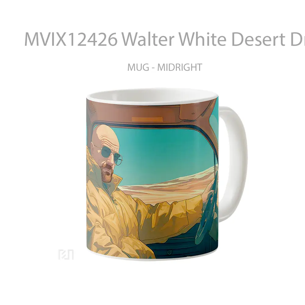 Mug Walter White Desert Drive Hadiah Lucu dan Menarik - All-side / Desain