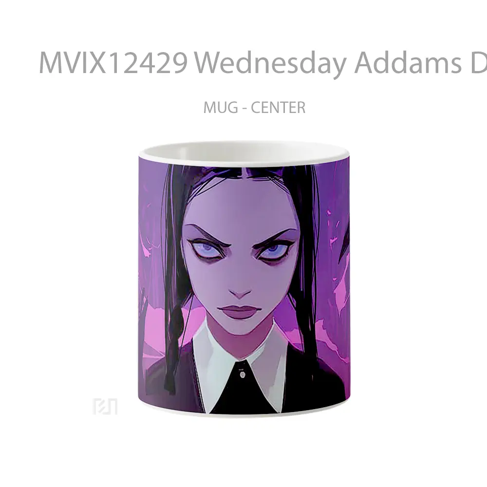 Mug Wednesday Addams Dark Elegance Hadiah Lucu dan Menarik