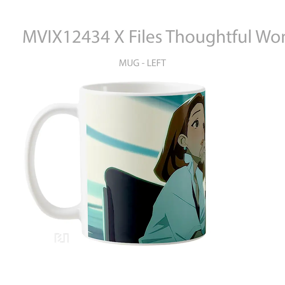 Mug X Files Thoughtful Woman Office Hadiah Lucu dan Menarik - All-side / Desain