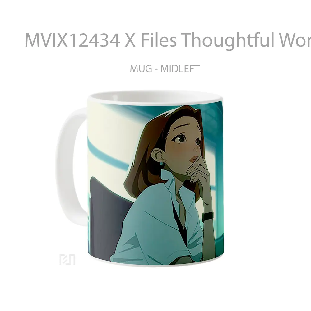 Mug X Files Thoughtful Woman Office Hadiah Lucu dan Menarik - All-side / Desain
