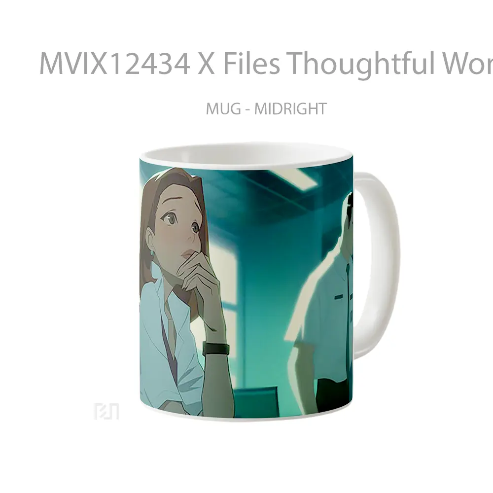 Mug X Files Thoughtful Woman Office Hadiah Lucu dan Menarik - All-side / Desain