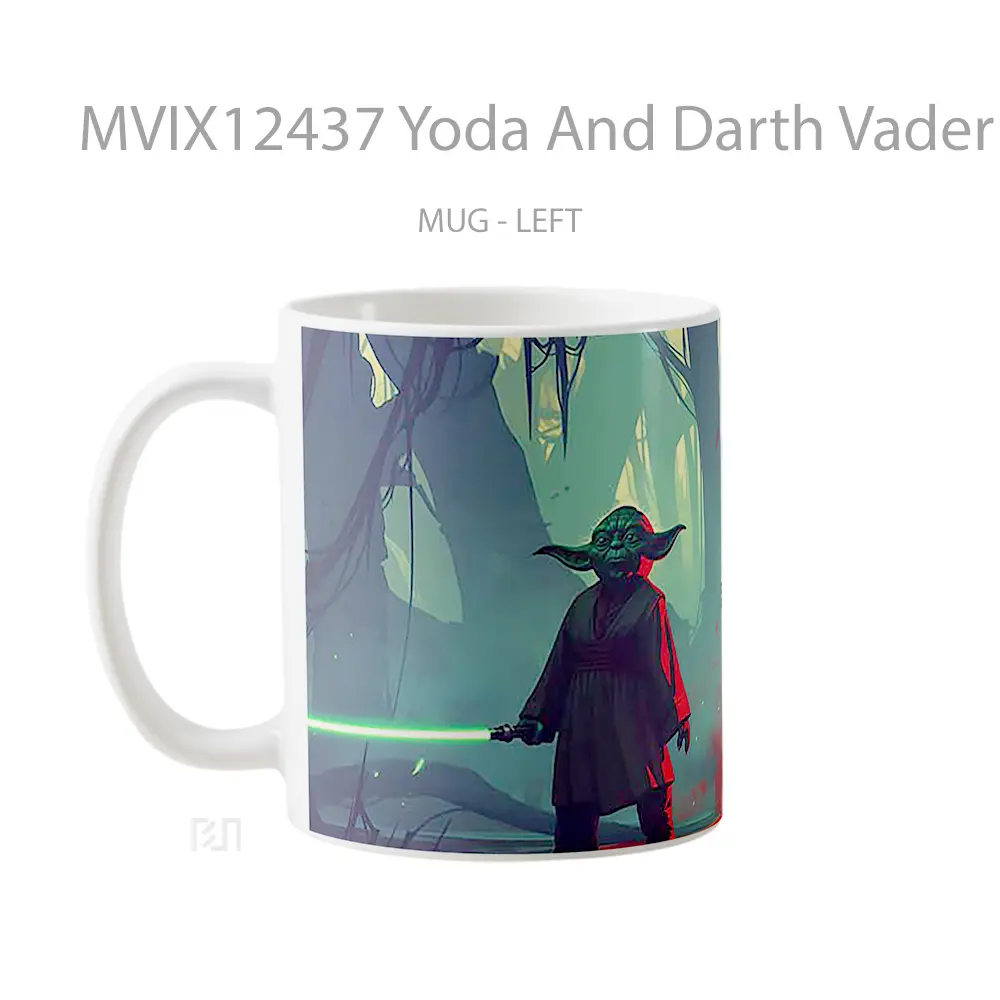 Mug Yoda And Darth Vader Hadiah Lucu dan Menarik - All-side / Desain