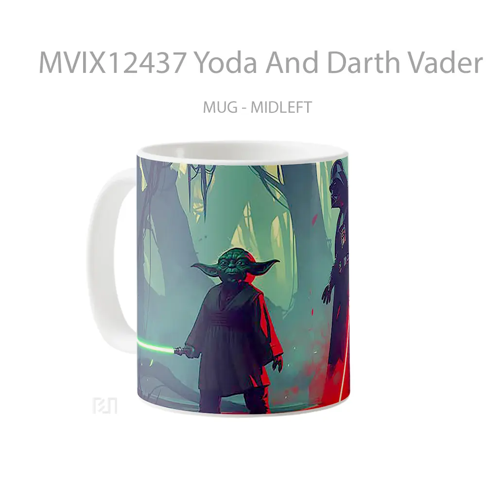 Mug Yoda And Darth Vader Hadiah Lucu dan Menarik - All-side / Desain