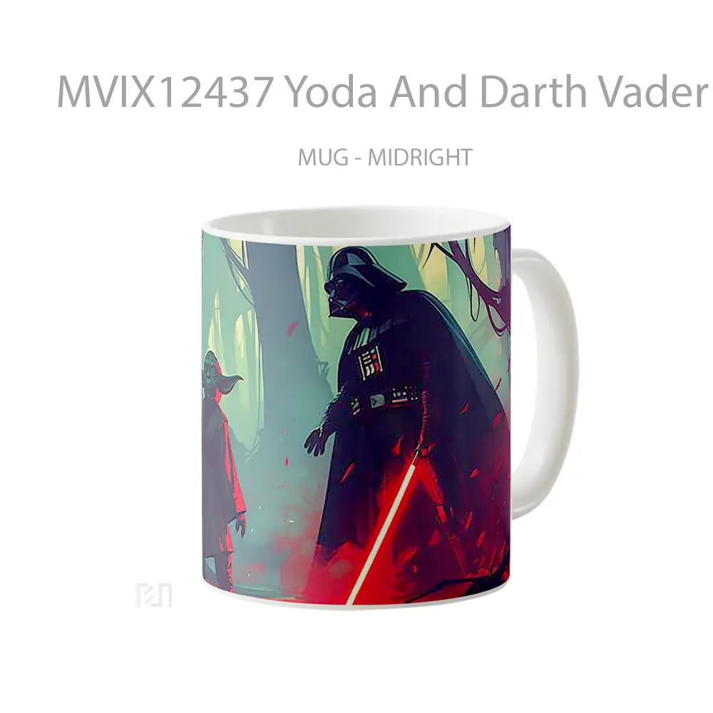 Mug Yoda And Darth Vader Hadiah Lucu dan Menarik - All-side / Desain