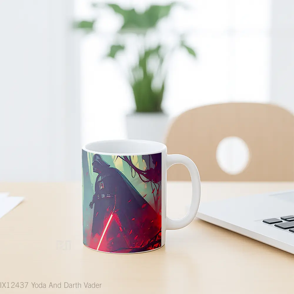 Mug Yoda And Darth Vader Hadiah Lucu dan Menarik - All-side / Desain
