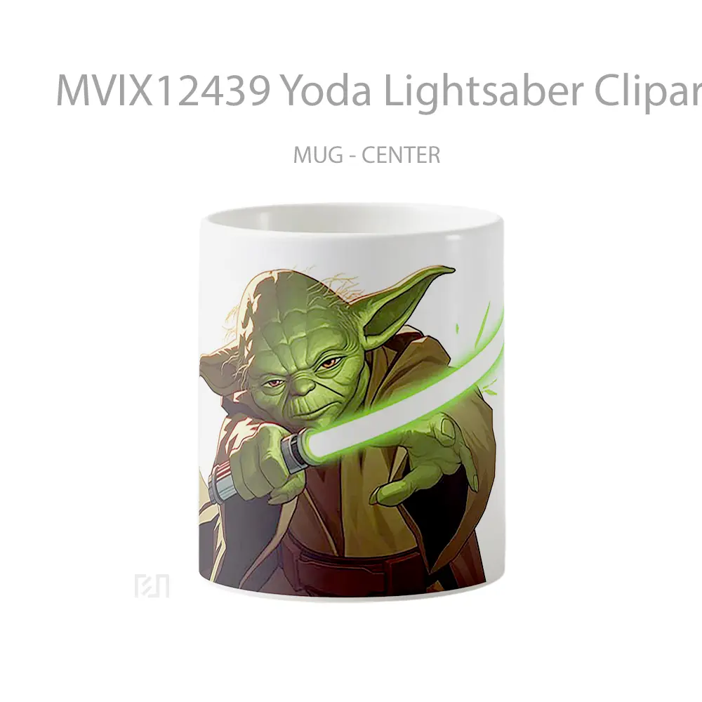 Mug Yoda Lightsaber Clipart Hadiah Lucu dan Menarik