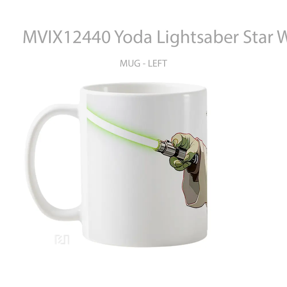 Mug Yoda Lightsaber Star Wars Hadiah Lucu dan Menarik - All-side / Desain