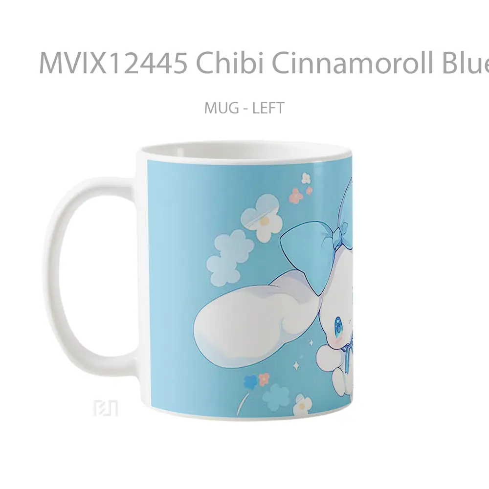 Mug Chibi Cinnamoroll Blue Background Koleksi Mug Limited Edition - All-side / Desain
